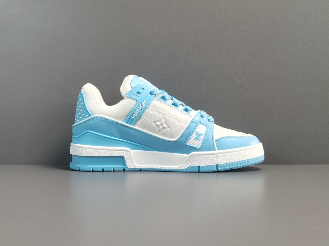 Louis Vuitton Trainer Low White Sky Blue Men's - 1AA6X4 / 1AA6X3 / 1AA6X1 /  1AA6YK / 1AA6XO - US