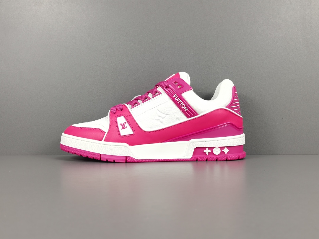 LOUIS VUITTON LV Trainer 'White Fuchsia' 1AA6WI - KICKS CREW