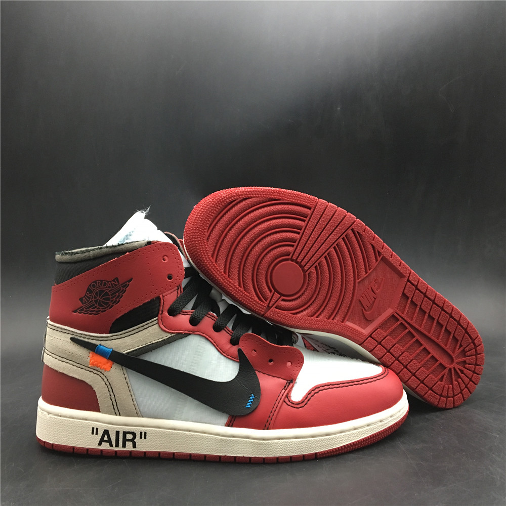 OFF-WHITE x Air Jordan 1 Retro High Chicago 'Red color' ,Perfect Kicks ...