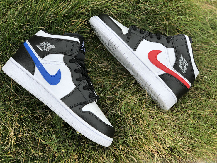 jordan 1 mid multicolor swoosh gs