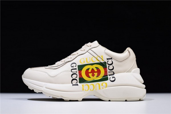 Gucci Rhyton Sneaker Ivory with Square Logo 