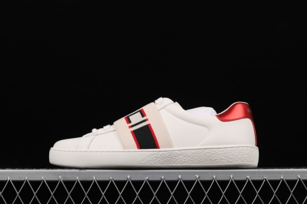 Gucci Ace Low-Top Sneaker White with Stripe 