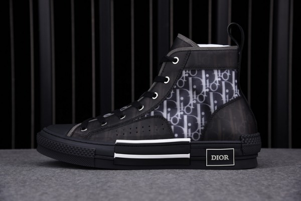 Dior B23 High Top Canvas Oblique Black 