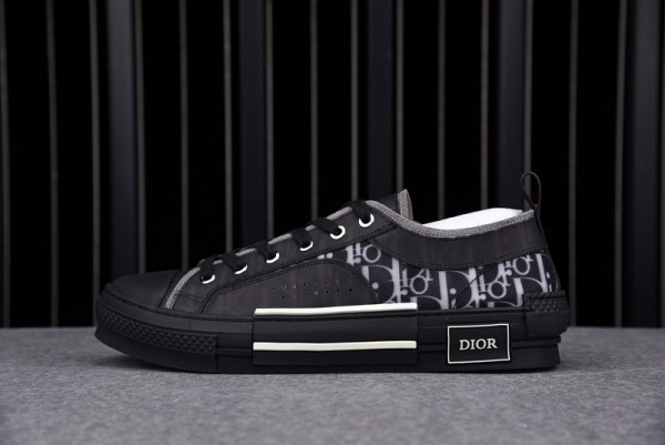 Dior B23 Low Top Canvas Oblique Black 