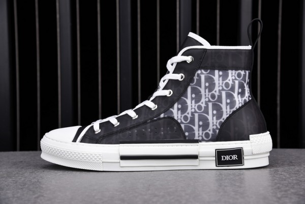 Dior B23 High Top Black White Oblique Sneaker 