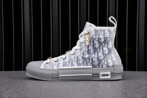 Dior B23 High Top Blue Oblique Gray Sneaker