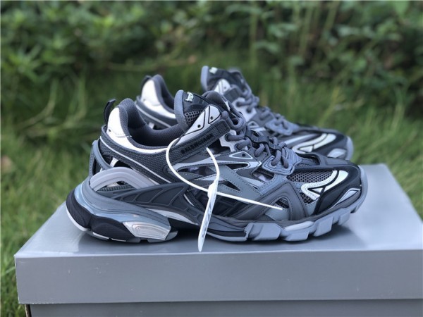 Balenciaga Men's Track.2 Sneaker  Charcoal