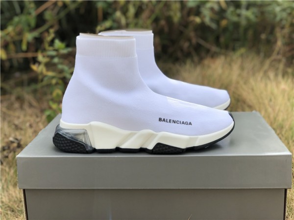 Balenciaga Speed Clear Sole Sneaker White  