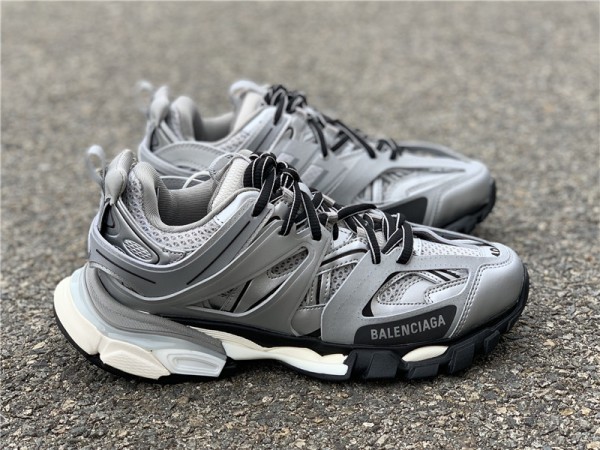 Balenciaga Track Trainers Metallic Grey-White 