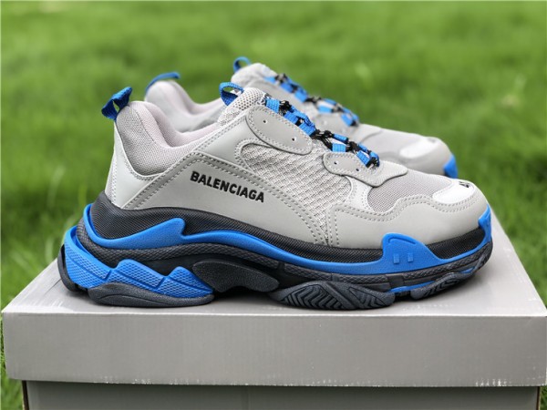 Balenciaga Triple S Clear Sole Grey-Black-Blue