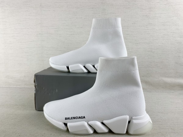 Balenciaga Speed 2.0 Sneaker White Clear Sole  