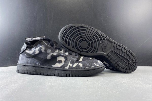 Comme des Garcons x Nike Dunk Low Monogram Print 
