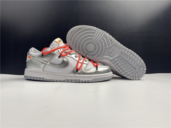 Off-White x Nike Dunk SB Low Silver White 