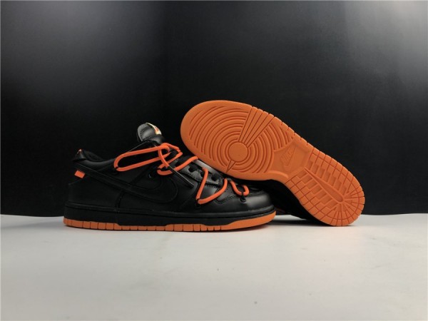 Off-White x Nike Dunk Low Black Orange