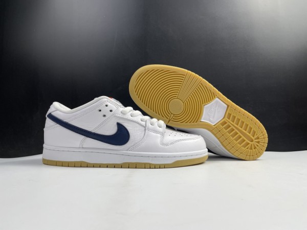Nike SB Dunk Low Orange Label White Navy