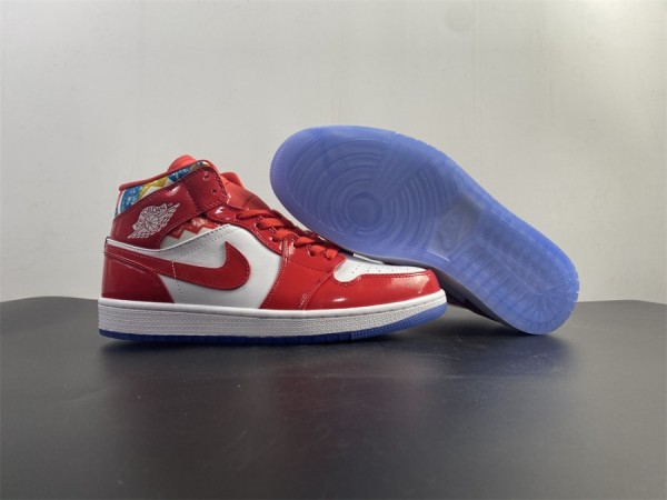 Air Jordan 1 Mid Red Patent