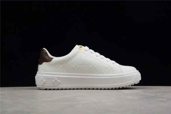 LV Time Out Sneaker White Monogram Leather 
