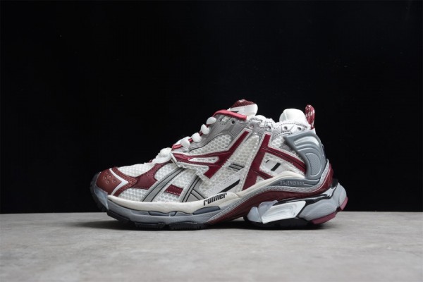 Balenciaga Runner Sneaker White - Burgundy