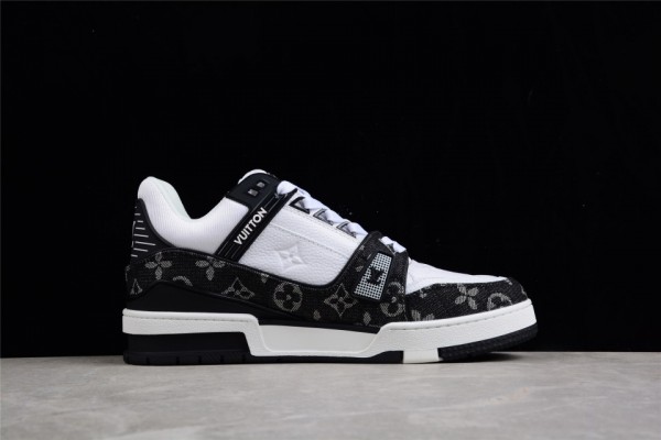 LV Trainer Sneaker Black Denim Monogram LV-S020 