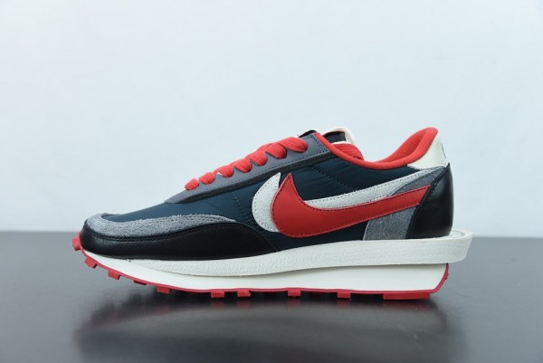 Sacai x Undercover x Nike LDWaffle Midnight Spruce University Red