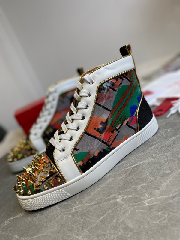 Christian Louboutin Louis  - High Top Sneaker White  CLHT-021