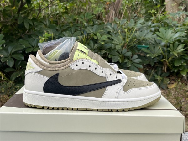 Travis Scott  x Air Jordan 1 Retro Low Golf Neutral Olive