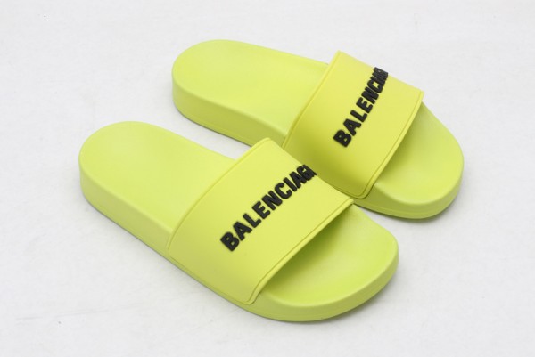 Balenciaga Slide Sandal Neon Green - Black 