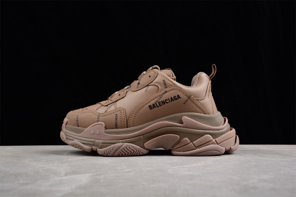 Balenciaga Allover Logo Triple S Coffee Brown BGALT-002