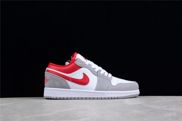 Air Jordan 1 Low SE Light Smoke Grey Gym Red 