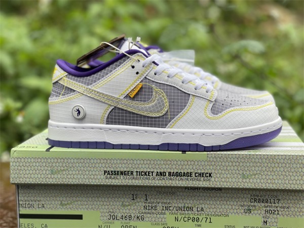 Union LA x Nike Dunk Low  Passport Pack Grey Purple 