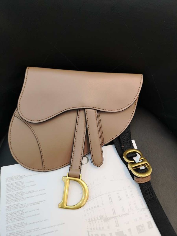 Dior Saddle Calfskin Belt Bag in Pink 
