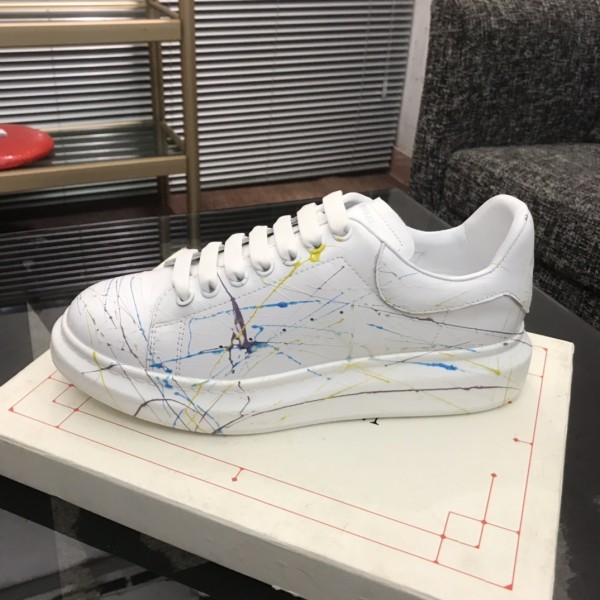 Alexander McQueen White Reflective Oversized Sneaker 