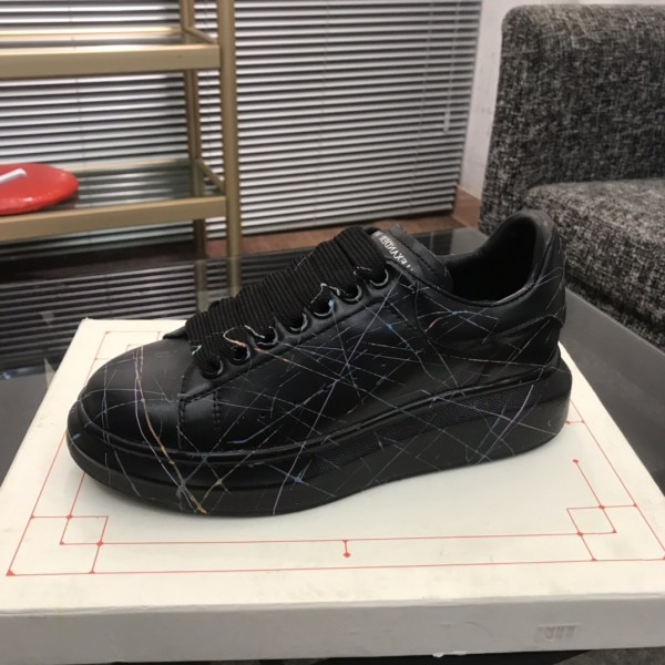 Alexander McQueen 5D Black Reflective Oversized Sneaker 