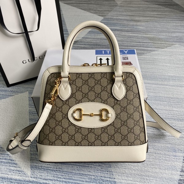 Gucci Horsebit 1955 handle bag - Beige - White  