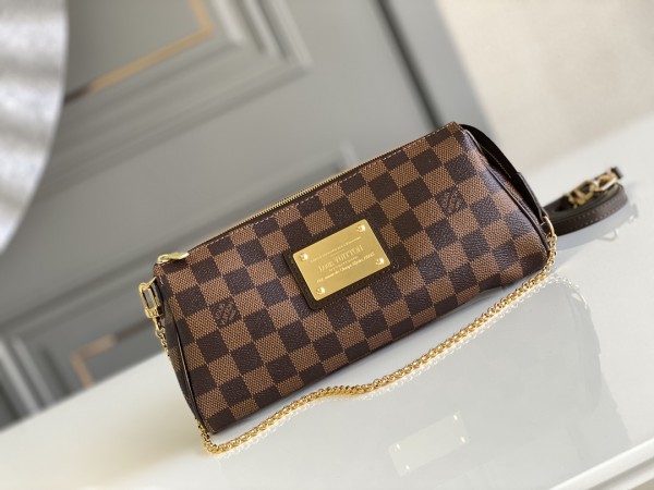 Louis Vuitton EVA 2way Chain Shoulder Bag Brown