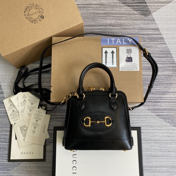 Gucci Horsebit 1955 small top handle bag - Black 