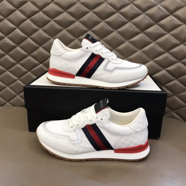 Gucci White With Web Shoes 