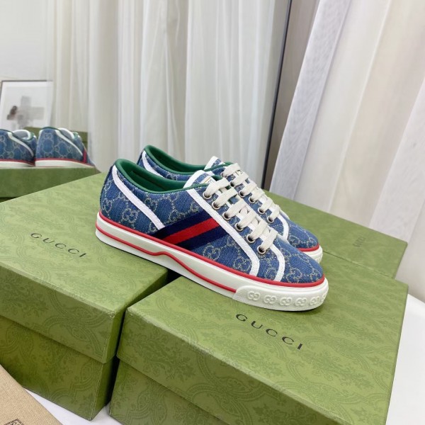 Gucci Tennis 1977 Print Sneaker - Low Top - Blue Demin GCB-015