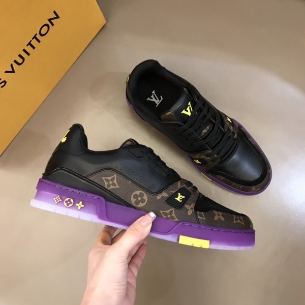 LV Initials Trainer Black Monogram - Purple LV-T0051