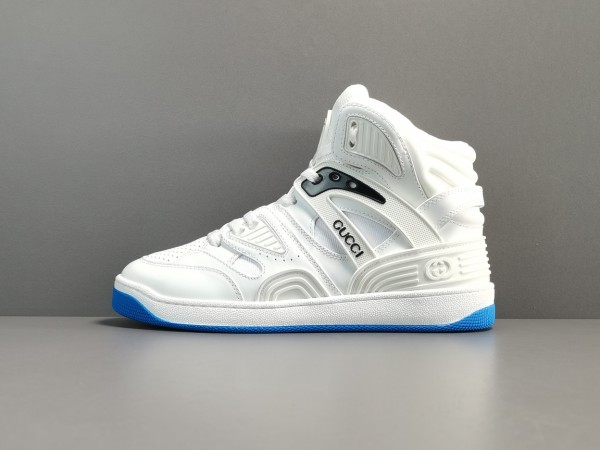 Gucci Basket Sneaker in White Demetra 