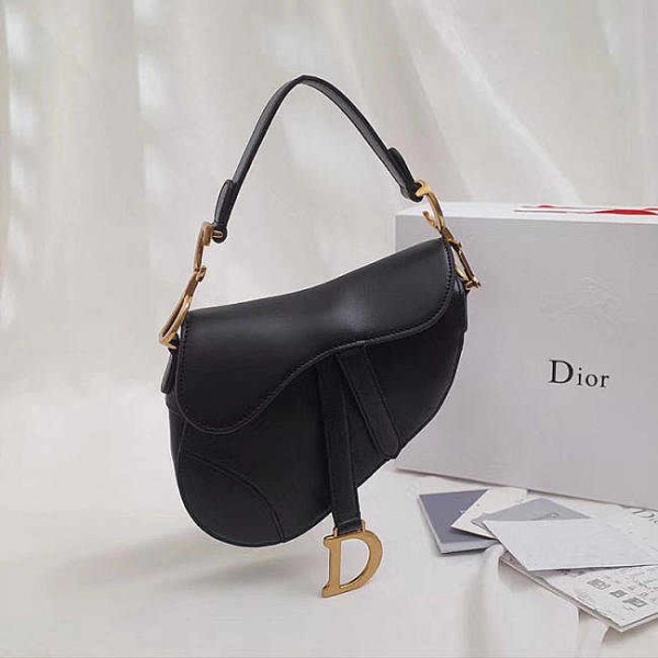 Dior Saddle Bag Original Leather - Black 