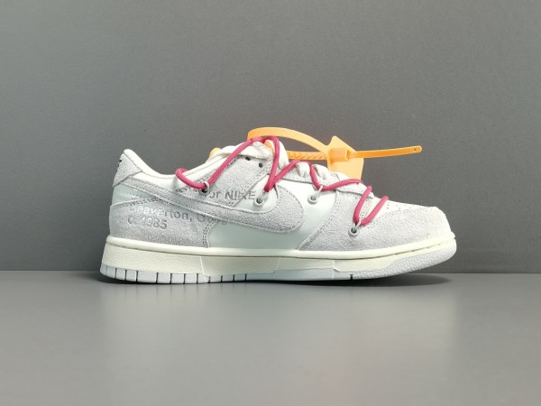 Off-White x Nike Dunk Low Lot ' 35 of 50' Neutral Grey Rose Red