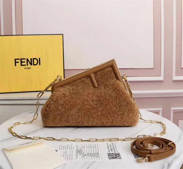 Fendi First Sheepskin Leather Bag (4 colors)