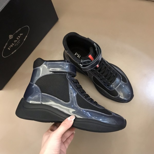 Prada America's Cup Bike High Top Sneaker Boot Nero PRCT-010