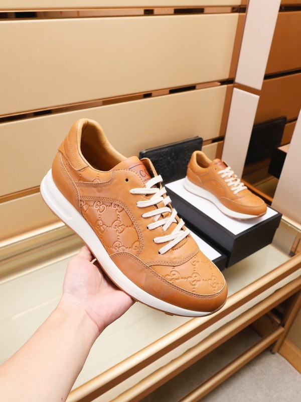 Gucci Logo Brown Leather Sneaker GG-S045