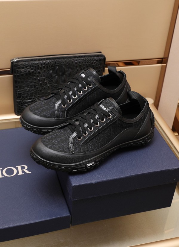 Dior B28 Sneaker Black Dior Oblique Jacquard and Rubber DB28-003
