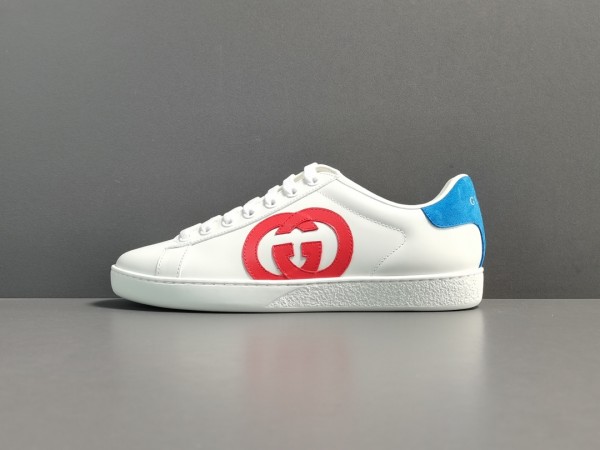 Gucci Contrast GG Patch New Ace Leather Sneaker 
