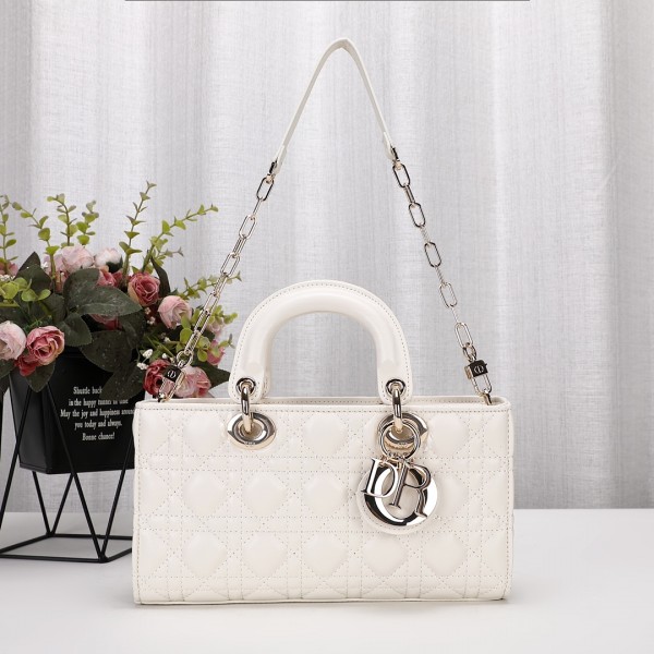 Lady D - Job Bag - White Cannage Rafla 