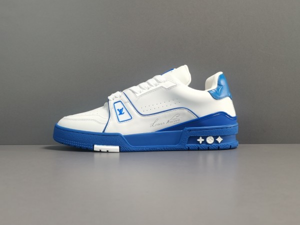 LV Trainer White Blue Signature 