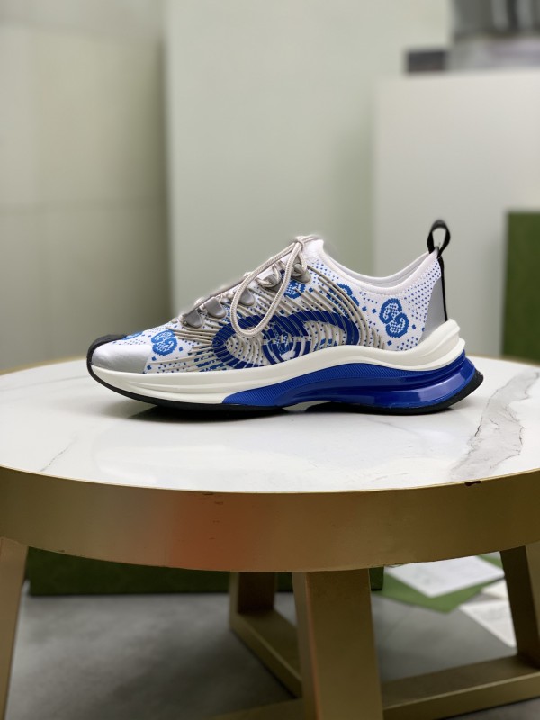 Gucci Run Sneaker in Blue White Fabric GCCR-004